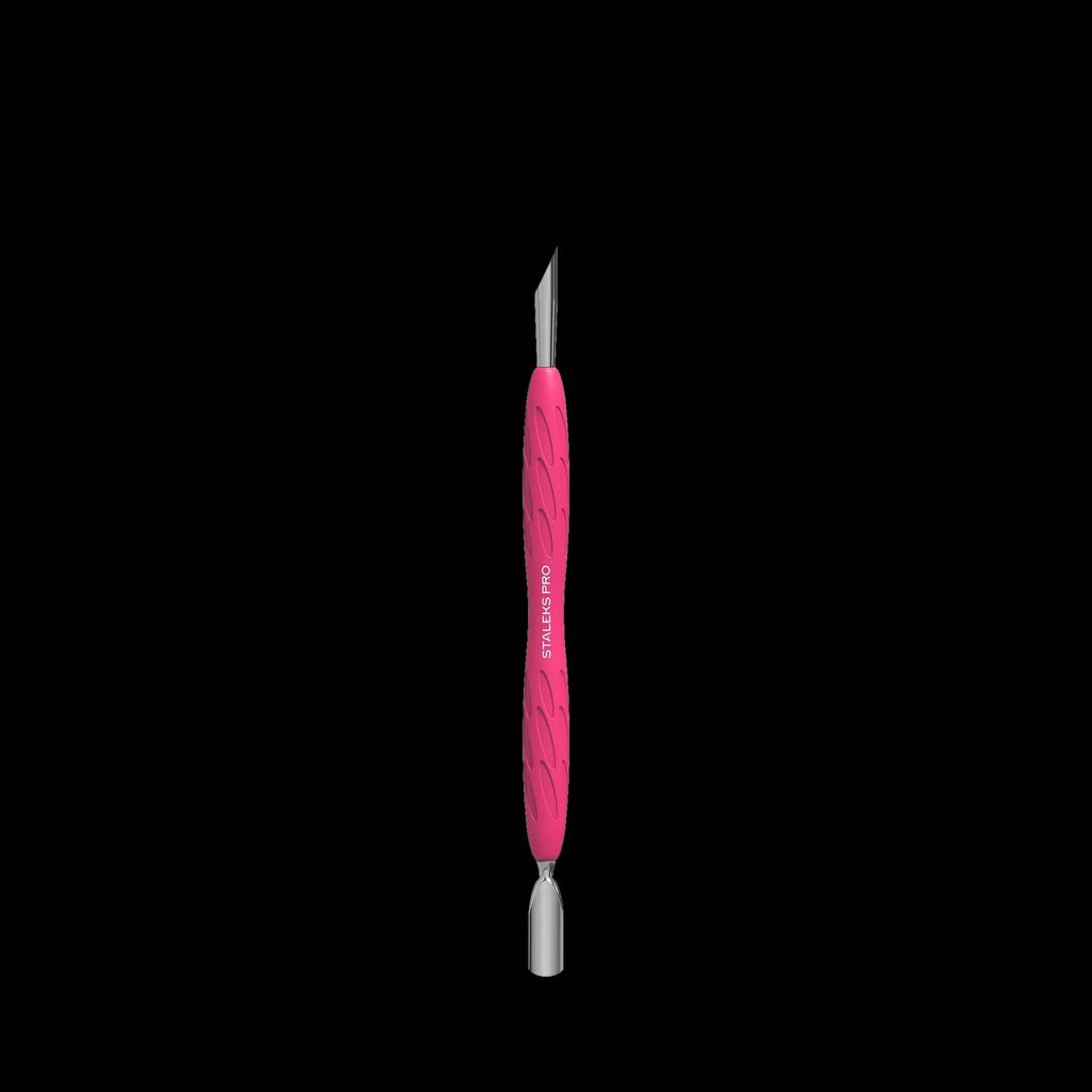 Manicure Pusher With Silicone Handle "Gummy" UNIQ 10 TYPE 2 (Narrow Rounded Pusher + Slanted Pusher) -PQ-10/2- STALEKS by kvadrat store