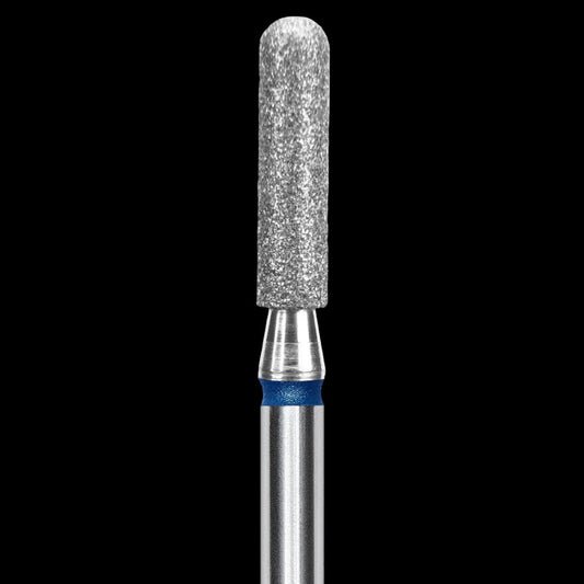DIAMOND NAIL DRILL BIT, "ROUNDED CYLINDER", BLUE, HEAD DIAMETER 2,5/10MM (FA30B025/10) - STALEKS™ by kvadrat store