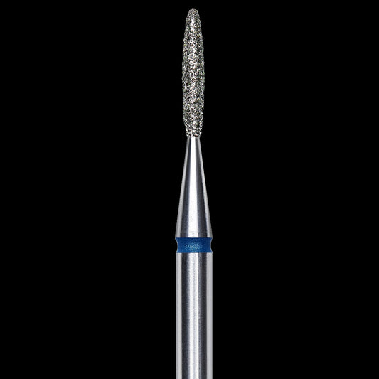 DIAMOND NAIL DRILL BIT, "FLAME", BLUE, HEAD DIAMETER 1.4/8MM (FA10B014/8) - STALEKS™ by kvadrat store