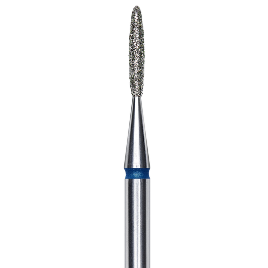 DIAMOND NAIL DRILL BIT, "FLAME", BLUE, HEAD DIAMETER 1.4/8MM (FA10B014/8) - STALEKS™