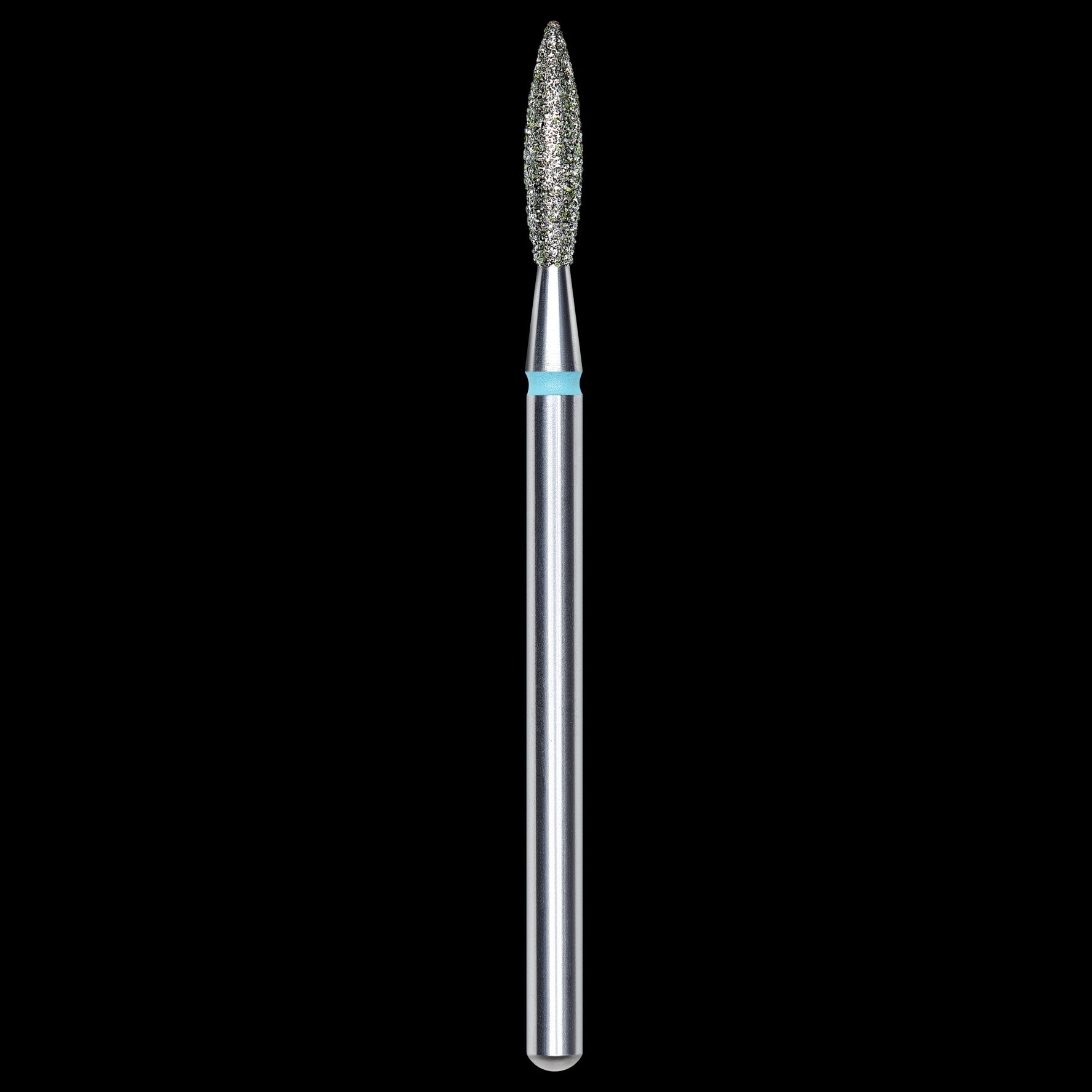 DIAMOND NAIL DRILL BIT, "FLAME", BLUE, HEAD DIAMETER 2.3/10MM (FA10B023/10) - STALEKS™ by kvadrat store