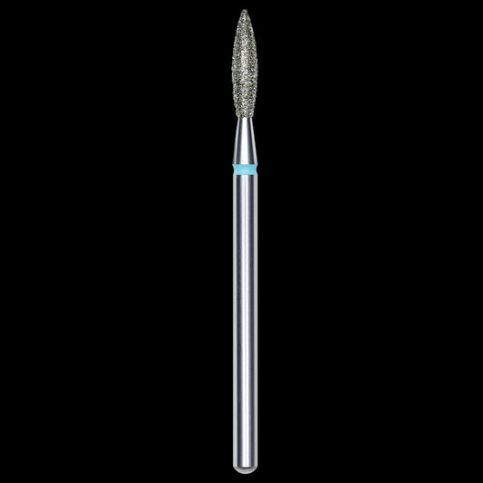 DIAMOND NAIL DRILL BIT, "FLAME", BLUE, HEAD DIAMETER 2.3/10MM (FA10B023/10) - STALEKS™ by kvadrat store