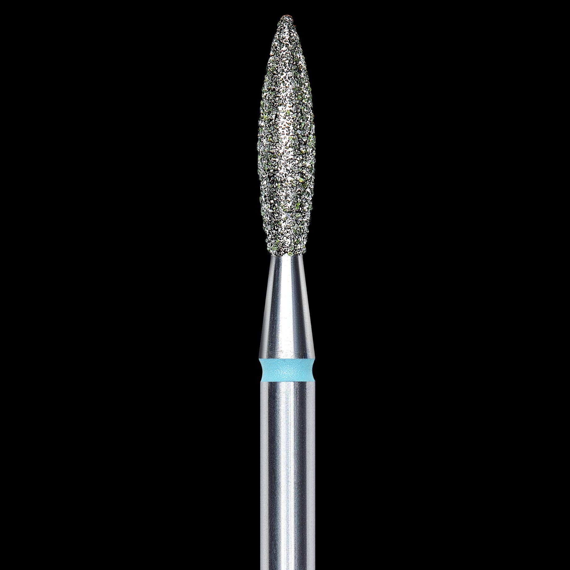 DIAMOND NAIL DRILL BIT, "FLAME", BLUE, HEAD DIAMETER 2.3/10MM (FA10B023/10) - STALEKS™ by kvadrat store