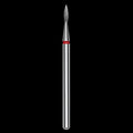 DIAMOND NAIL DRILL BIT, "POINTED FLAME", RED, HEAD DIAMETER 1.8 MM/WORKING PART 8 MM (FA11R018/8) - STALEKS™ by kvadrat store