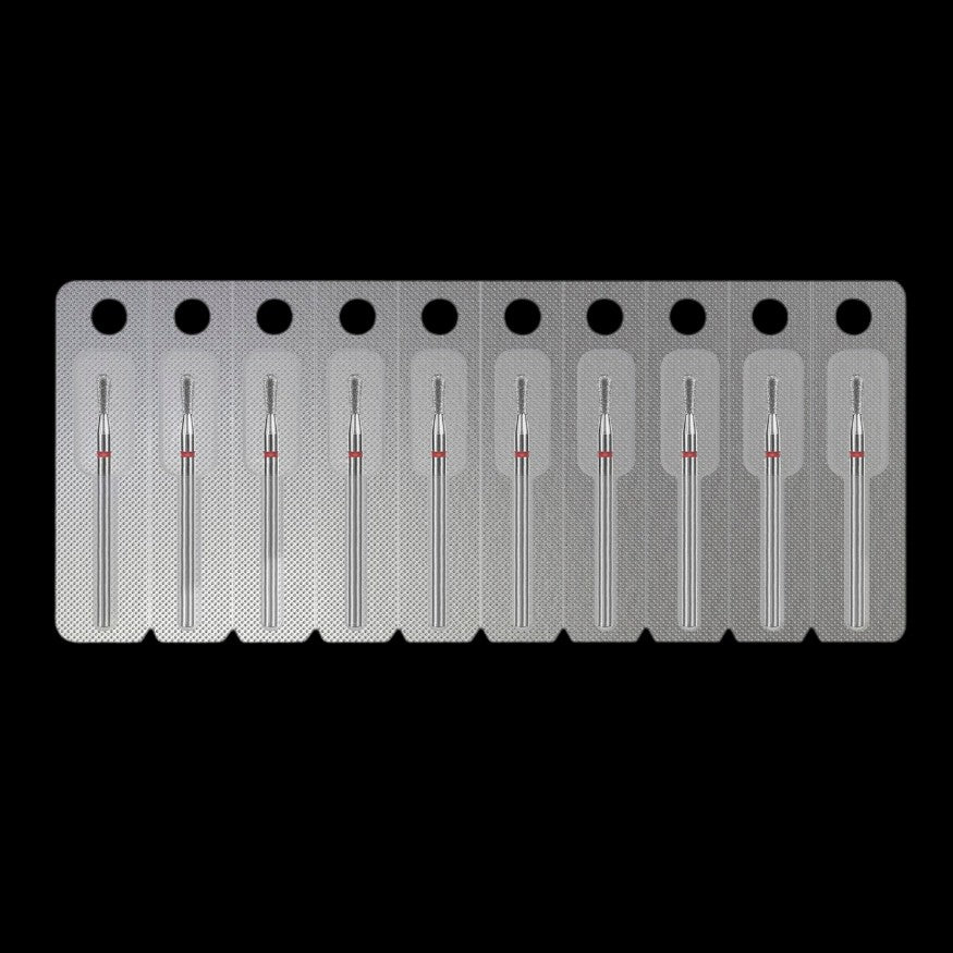 DIAMOND NAIL DRILL BIT, "MATCH", RED, HEAD DIAMETER 2.3 MM / WORKING PART 5 MM (FA120R023/5) - STALEKS™ by kvadrat store