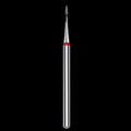 DIAMOND NAIL DRILL BIT, "FLAME", MINI RED, HEAD DIAMETER 1 MM/WORKING PART 3 MM (FA12R010/3) - STALEKS™ by kvadrat store