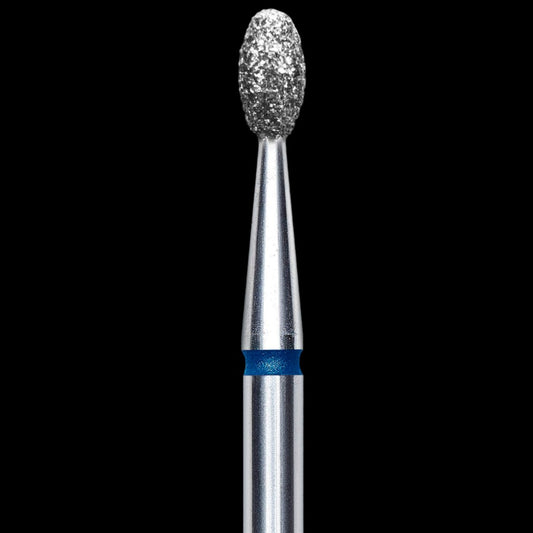 DIAMOND NAIL DRILL BIT, "OLIVE", BLUE, HEAD DIAMETER 2.5 MM/WORKING PART 5 MM (FA130B025/5) - STALEKS™ by kvadrat store