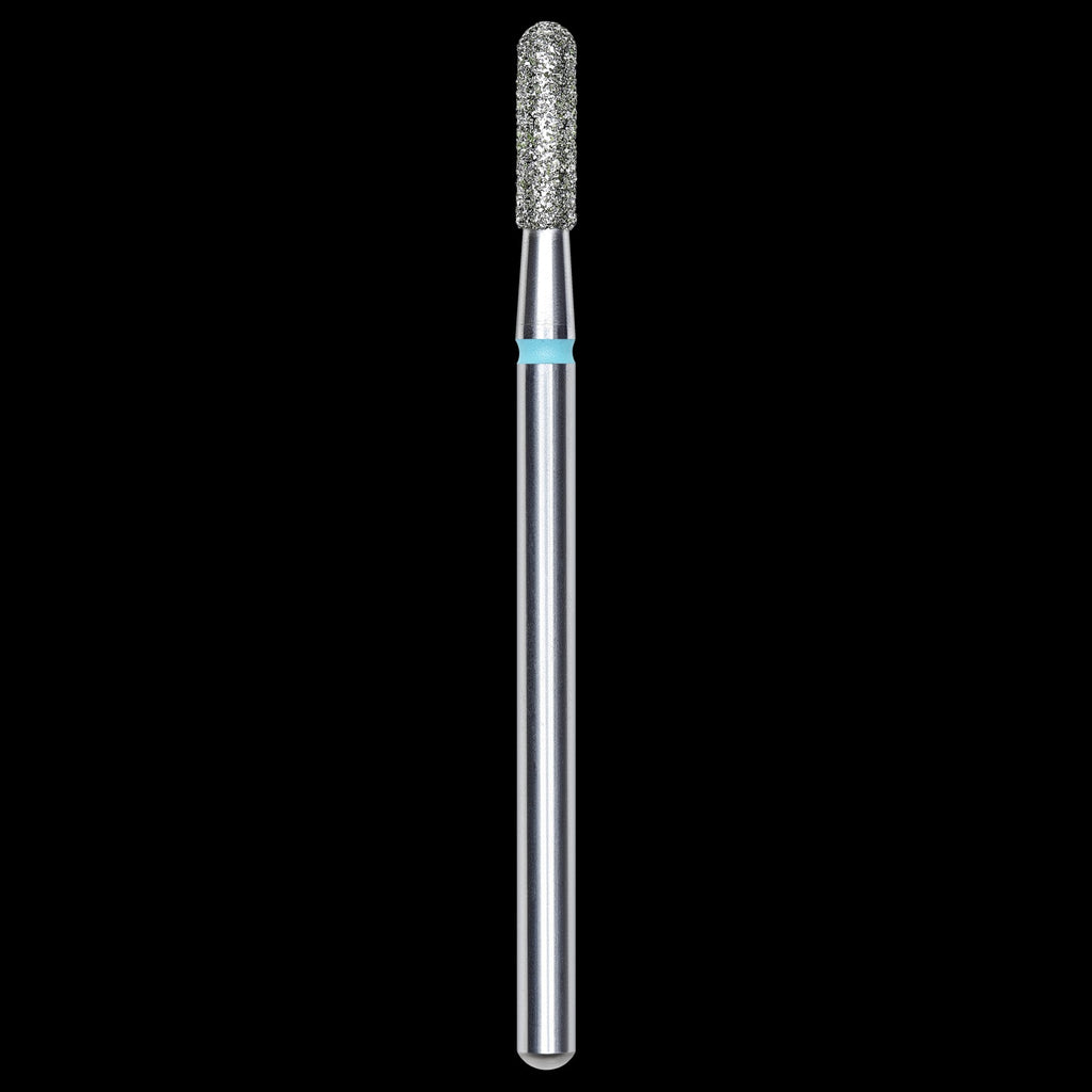 DIAMOND NAIL DRILL BIT, ROUNDED "CYLINDER", BLUE, HEAD DIAMETER 2.3/8MM (FA30B023/8) - STALEKS™ by kvadrat store