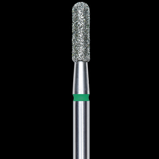 DIAMOND NAIL DRILL BIT, ROUNDED "CYLINDER", GREEN, HEAD DIAMETER 2.3/8MM (FA30G023/8) - STALEKS™ by kvadrat store