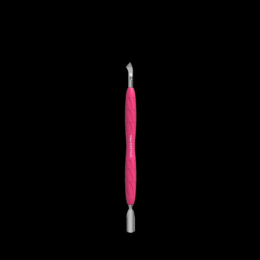 Manicure Pusher With Silicone Handle "Gummy" UNIQ 10 TYPE 4.2 (Narrow Rounded Pusher + Bent Blade) -PQ-10/4.2- STALEKS by kvadrat store