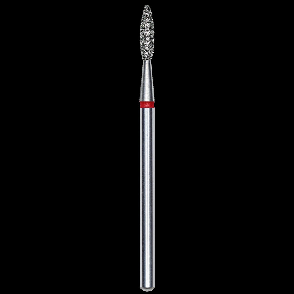 DIAMOND NAIL DRILL BIT, "FLAME", RED, HEAD DIAMETER 2.1/8MM (FA10R021/8) - STALEKS™ by kvadrat store