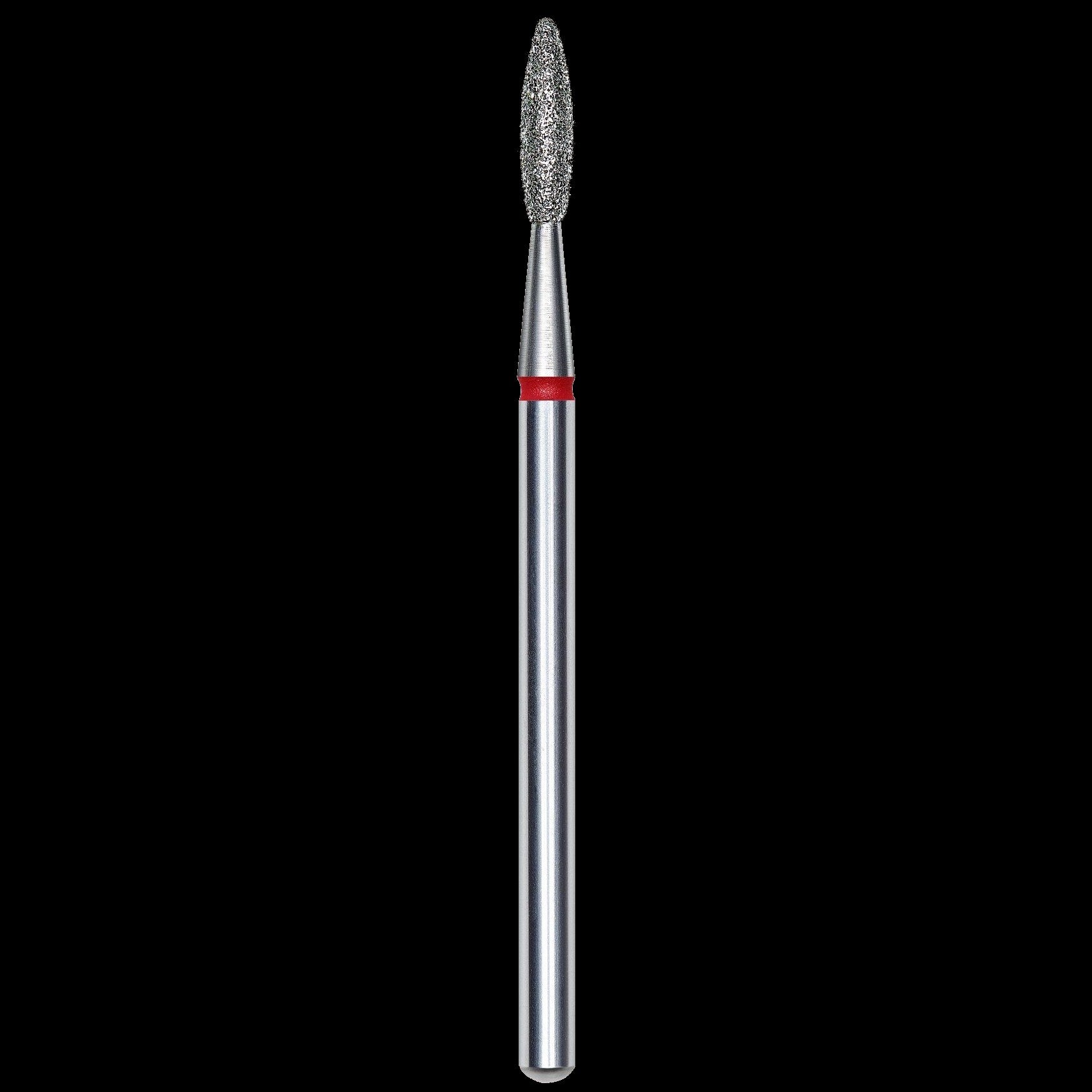 DIAMOND NAIL DRILL BIT, "FLAME", RED, HEAD DIAMETER 2.1/8MM (FA10R021/8) - STALEKS™ by kvadrat store
