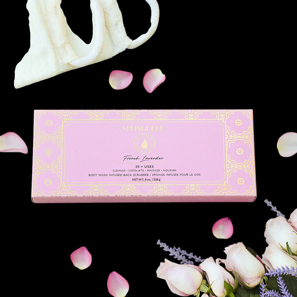 French Lavender Body Wash Infused Back Buffer by Spongellé
