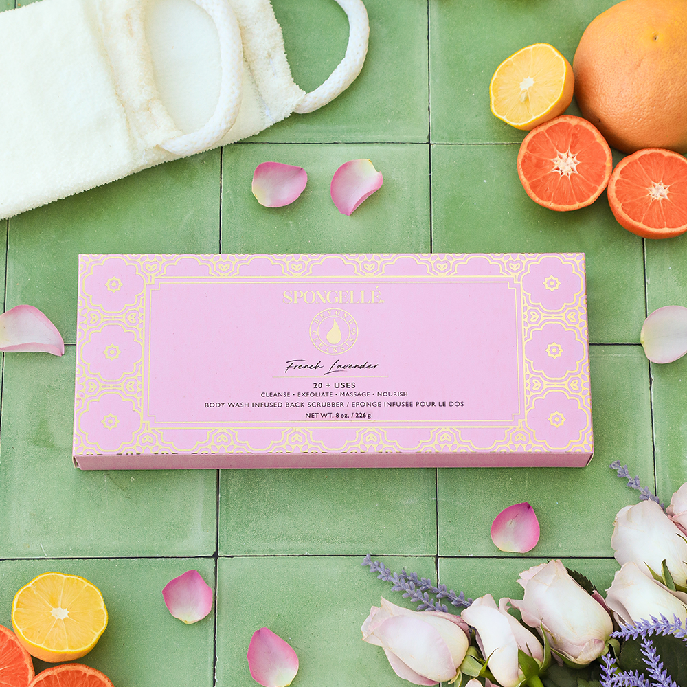 French Lavender Body Wash Infused Back Buffer by Spongellé