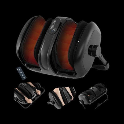 Foot and Calf Massager with Heat for Blood Circulation Pain Relief-Black by VYSN