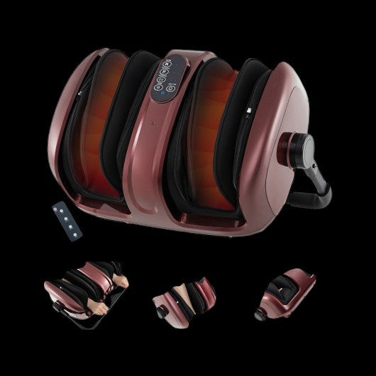 Foot and Calf Massager with Heat for Blood Circulation Pain Relief-Red by VYSN
