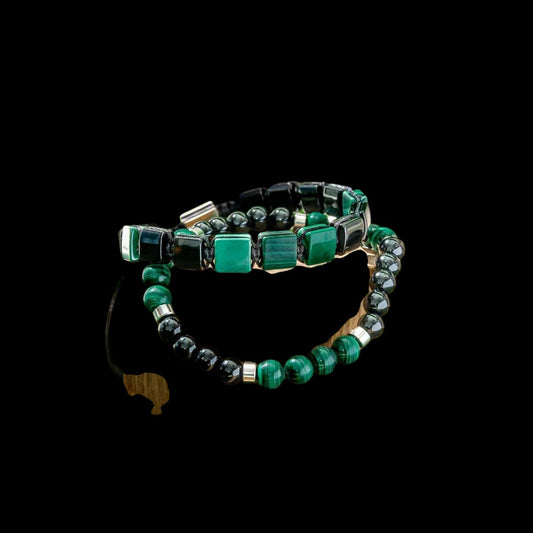 Fortress of Heart & Mind: Bracelet Set for Mental Healing - AetherLux.Shop