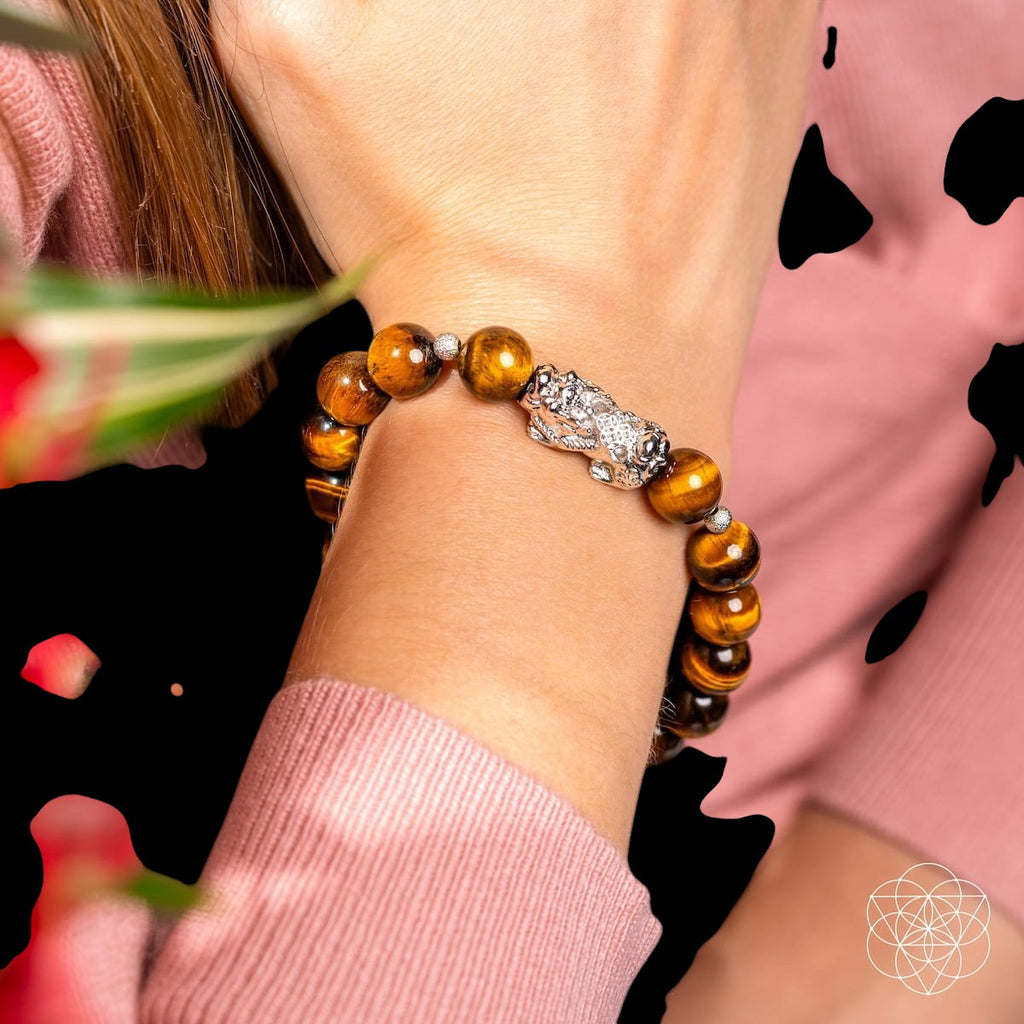 Fortune Flows - Tiger’s Eye & Pixiu Bracelet by Conscious Items