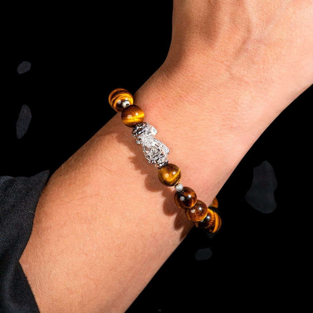 Fortune Flows - Tiger’s Eye & Pixiu Bracelet by Conscious Items