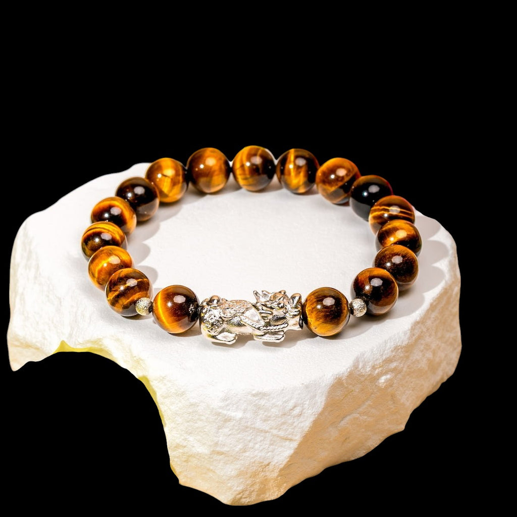 Fortune Flows - Tiger’s Eye & Pixiu Bracelet by Conscious Items