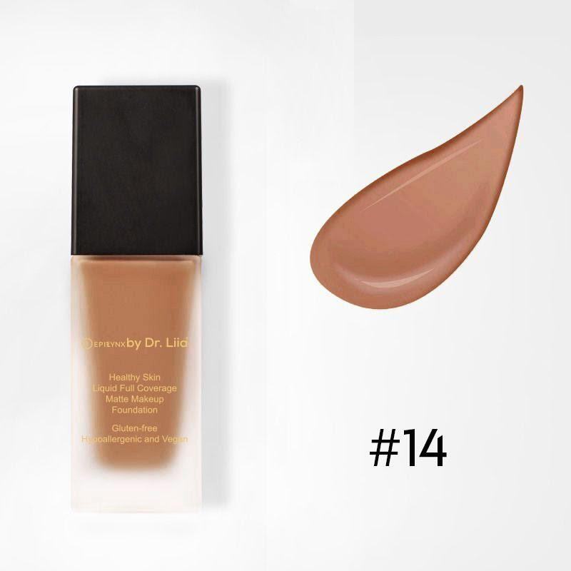 Gesonde Vel Volbedekking Mat Fondasie met SPF 30 – Vegan, Glutenvry & Hidrerend