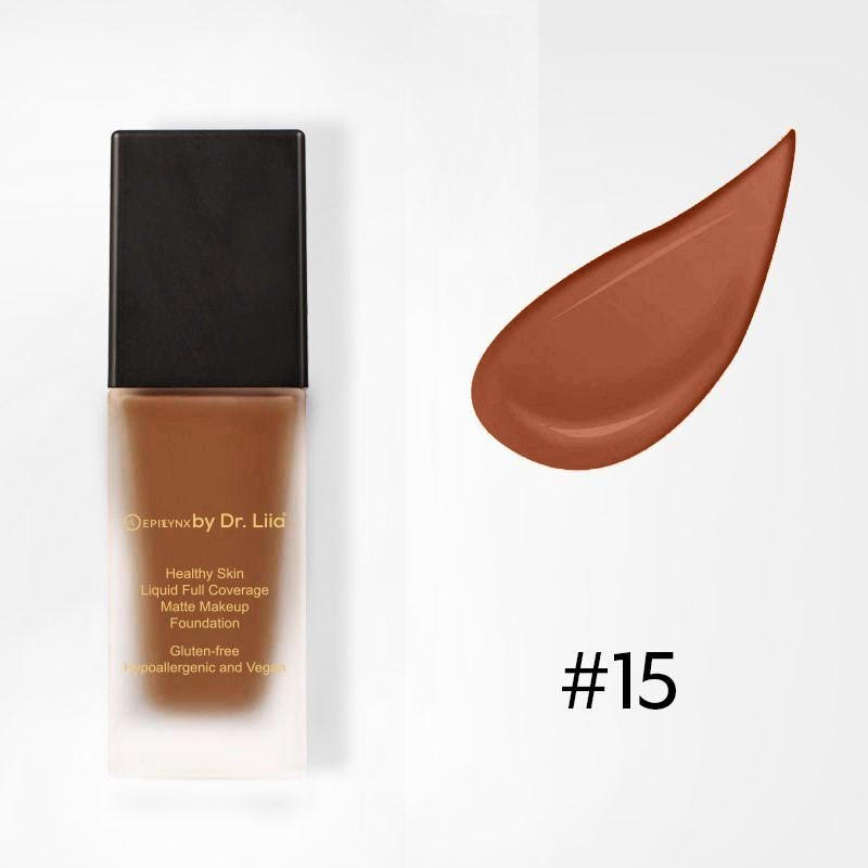 Gesonde Vel Volbedekking Mat Fondasie met SPF 30 – Vegan, Glutenvry & Hidrerend