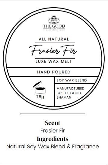 Frasier Fir - Luxe Hand-Poured Natural Soy Wax Melts by The Good Shaman