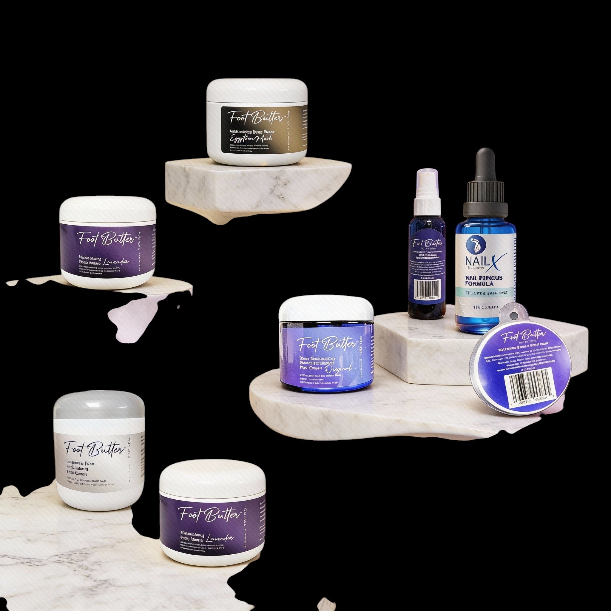 Ultimate Foot & Body Care Bundle – Foot Butter Creams, Body Butter, Heel Balm, Cooling Spray, Nail Repair & Bath Soap by Foot Butter by Dr Ron