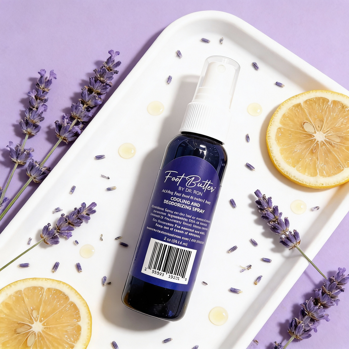 Lavender Cooling & Deodorizing Foot Spray – 2 oz Freshness & Odor Control