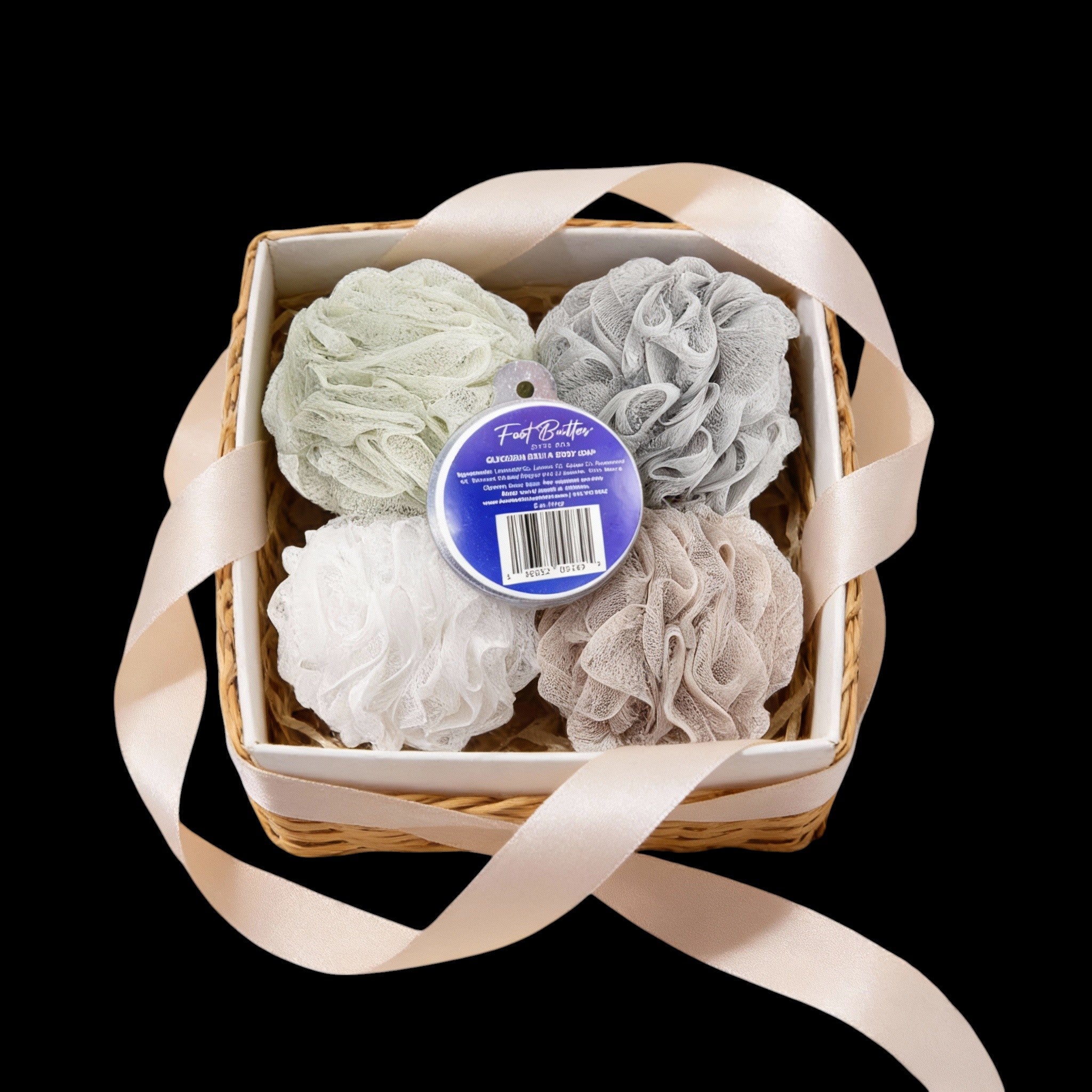Lavender Bath Bundle – Moisturizing Glycerin Soaps & Shower Loofah Set by Foot Butter by Dr Ron
