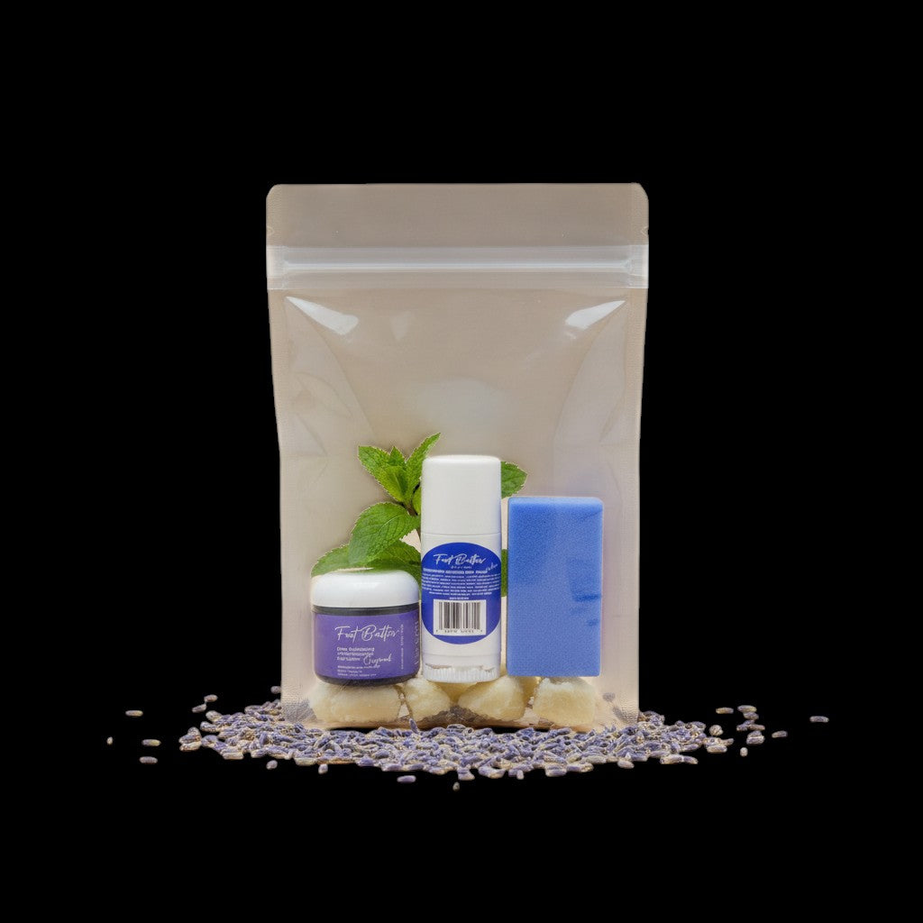 Foot Butter Travel Set – Mini Moisturizers & Pumice Scrub by Foot Butter by Dr Ron