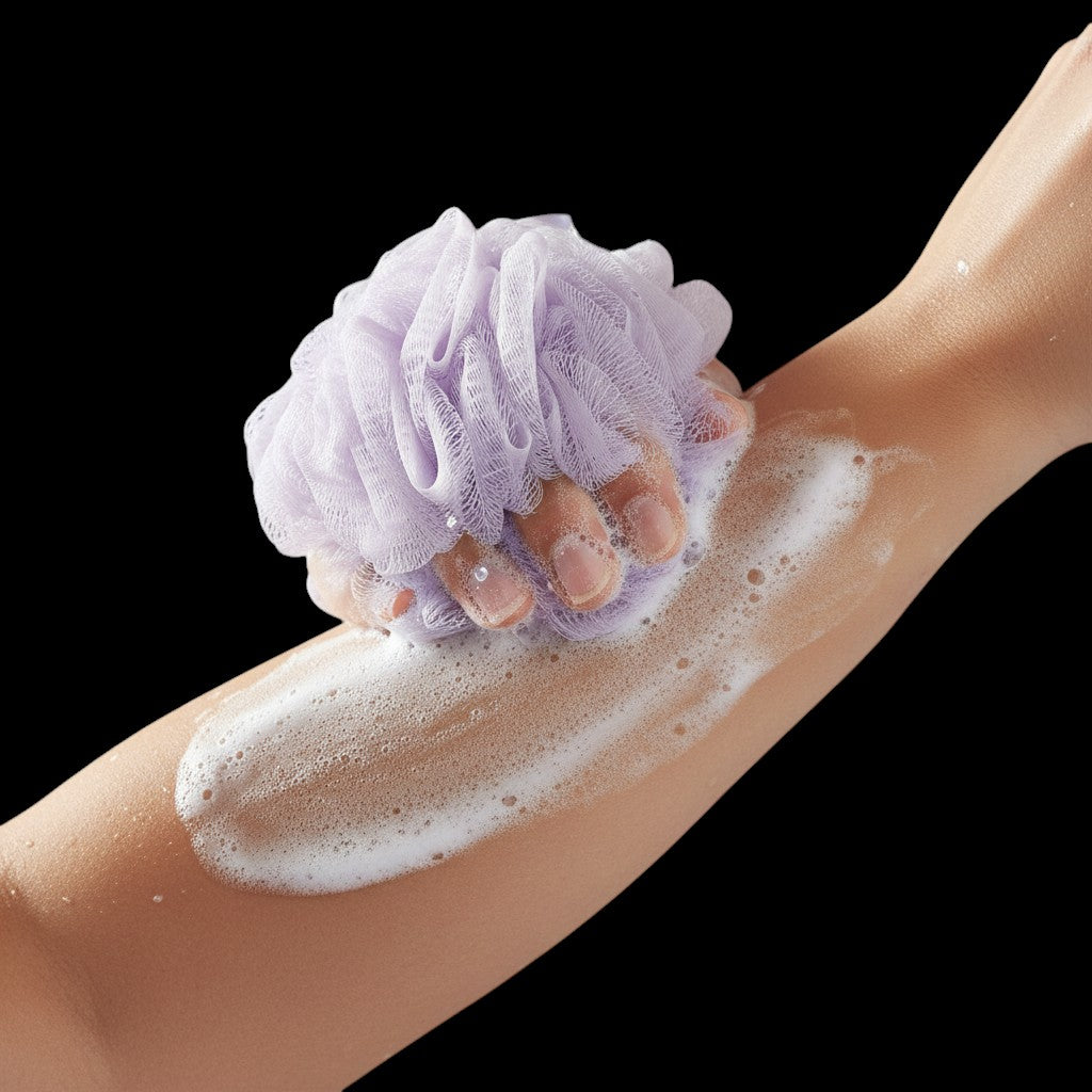 Lavender Bath Bundle – Moisturizing Glycerin Soaps & Shower Loofah Set by Foot Butter by Dr Ron