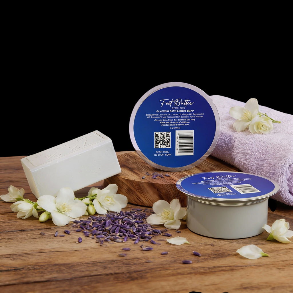 Lavender Glycerin Bath & Body Soap – Hydrating, Gentle, Moisturizing Cleanser by Foot Butter by Dr Ron