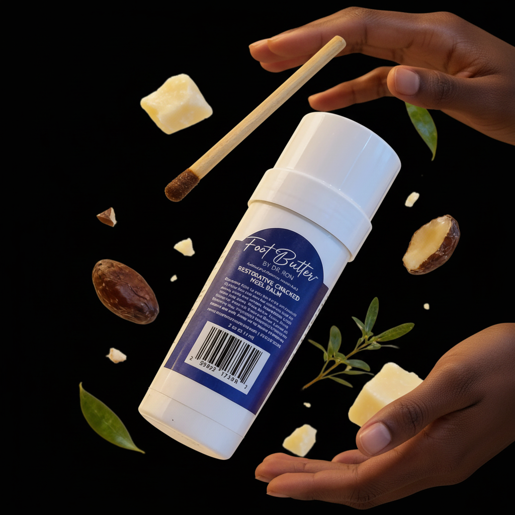 2 oz Cracked Heel Repair Balm – Restorative Moisturizer for Dry, Cracked Feet by Foot Butter by Dr Ron