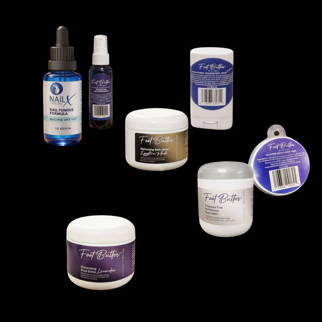 Ultimate Foot & Body Care Bundle – Foot Butter Creams, Body Butter, Heel Balm, Cooling Spray, Nail Repair & Bath Soap by Foot Butter by Dr Ron