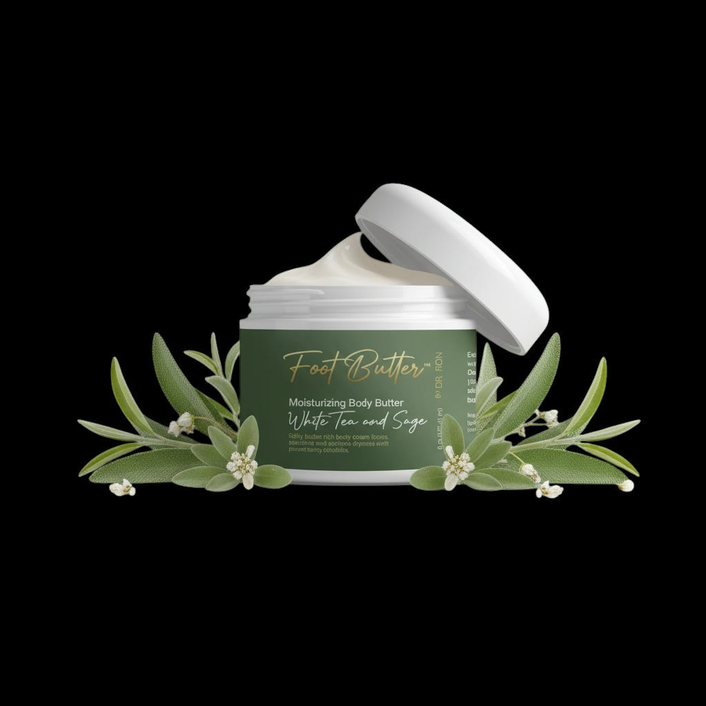 White Tea & Sage Moisturizing Body Butter – Hydrating, Nourishing, Ultra-Soft Skin Cream by Foot Butter by Dr Ron