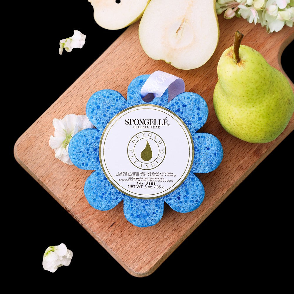 Freesia Pear | Wild Flower Bath Sponge by Spongellé