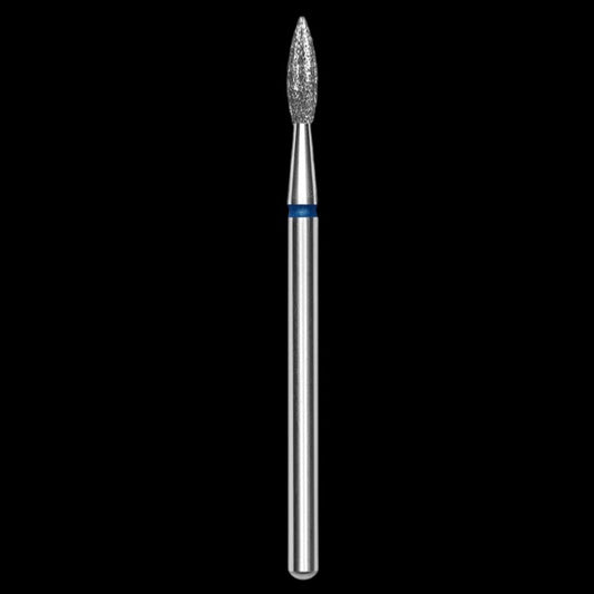 DIAMOND NAIL DRILL BIT, "POINTED FLAME", BLUE, HEAD DIAMETER 2.3 MM/WORKING PART 8 MM (FA11B023/8) - STALEKS™ by kvadrat store
