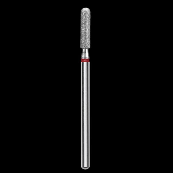 DIAMOND NAIL DRILL BIT, "ROUNDED CYLINDER", RED, HEAD DIAMETER 2.5 MM / WORKING PART 10 MM (FA30R025/10) - STALEKS™ by kvadrat store