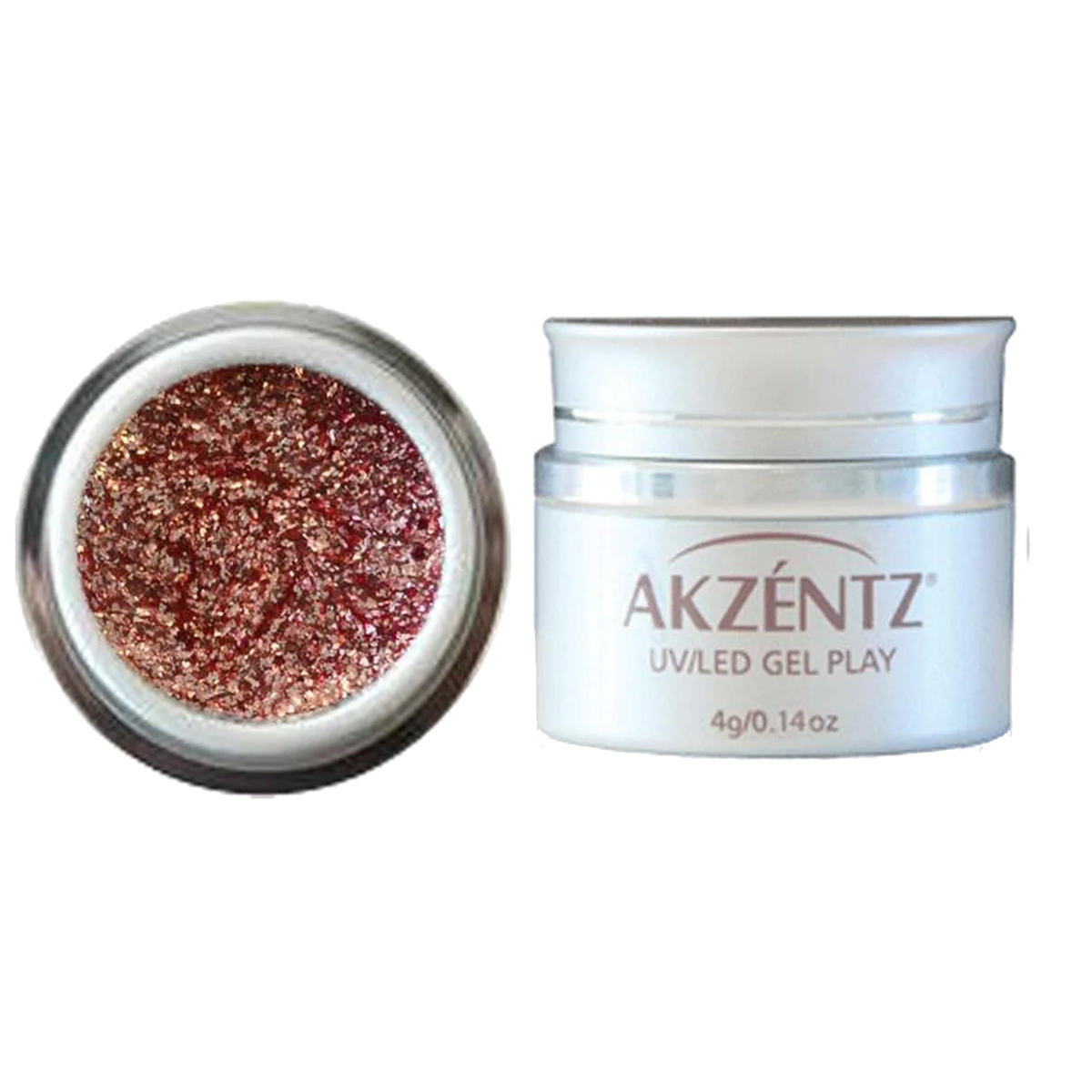 Akzentz - Gel Play - Glitz Rose Gold Leaf, 4g