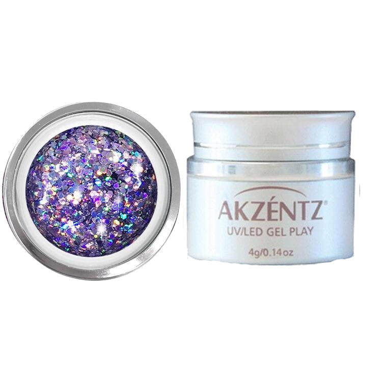 Akzentz - Gel Play - Glitter Crush Purple, 4g