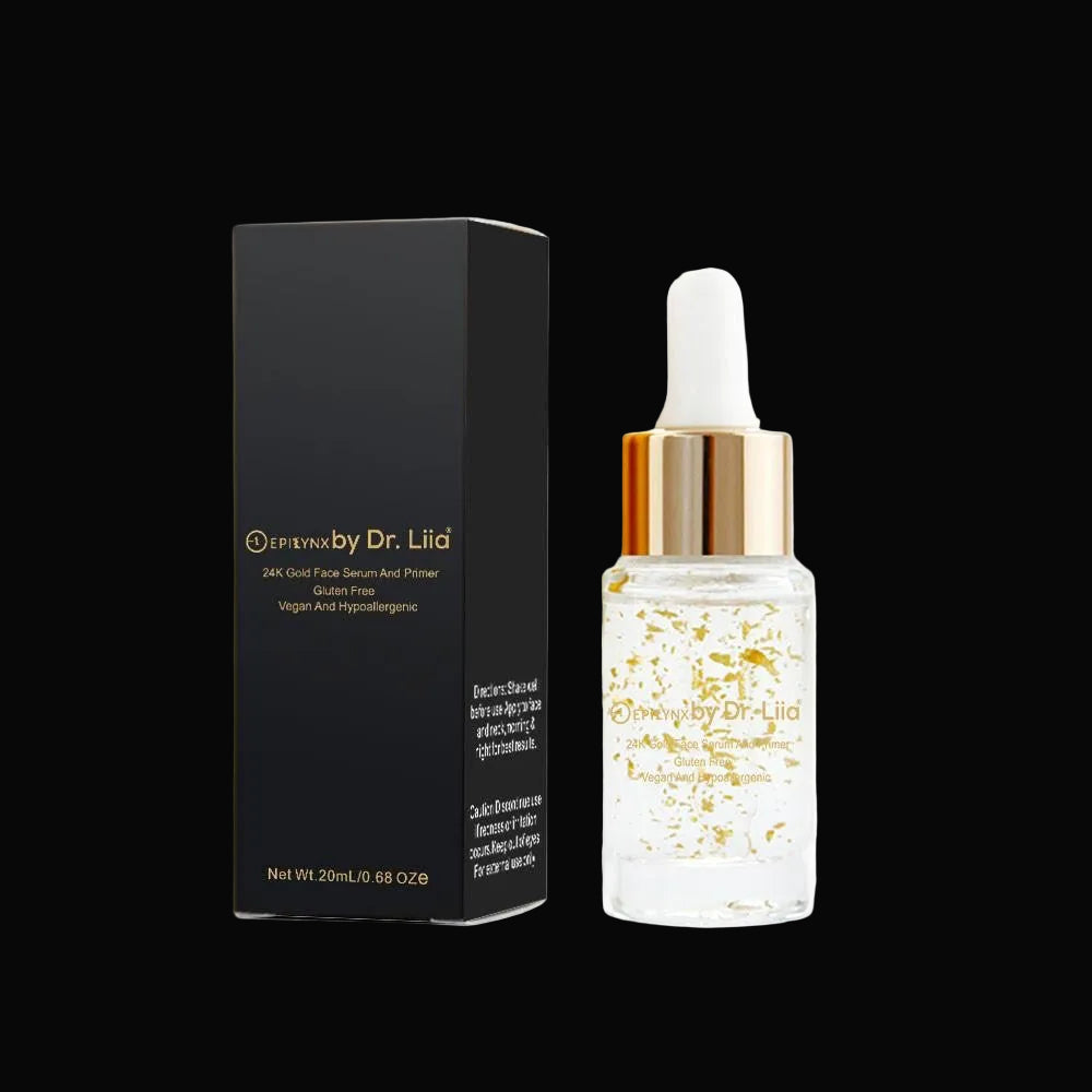 Dr. Liid serum bottle with black box on a white background