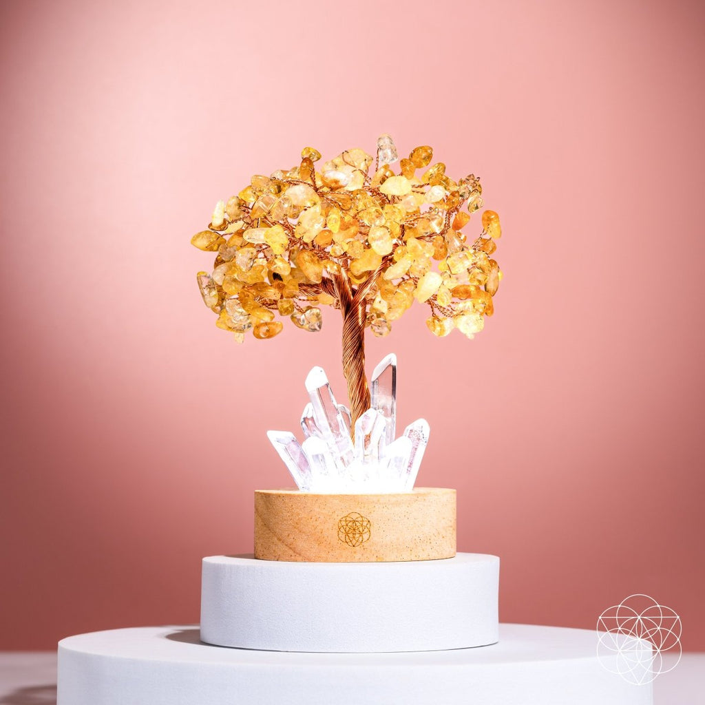 Golden Lamp of Wealth - Citrine Tree by Conscious Items