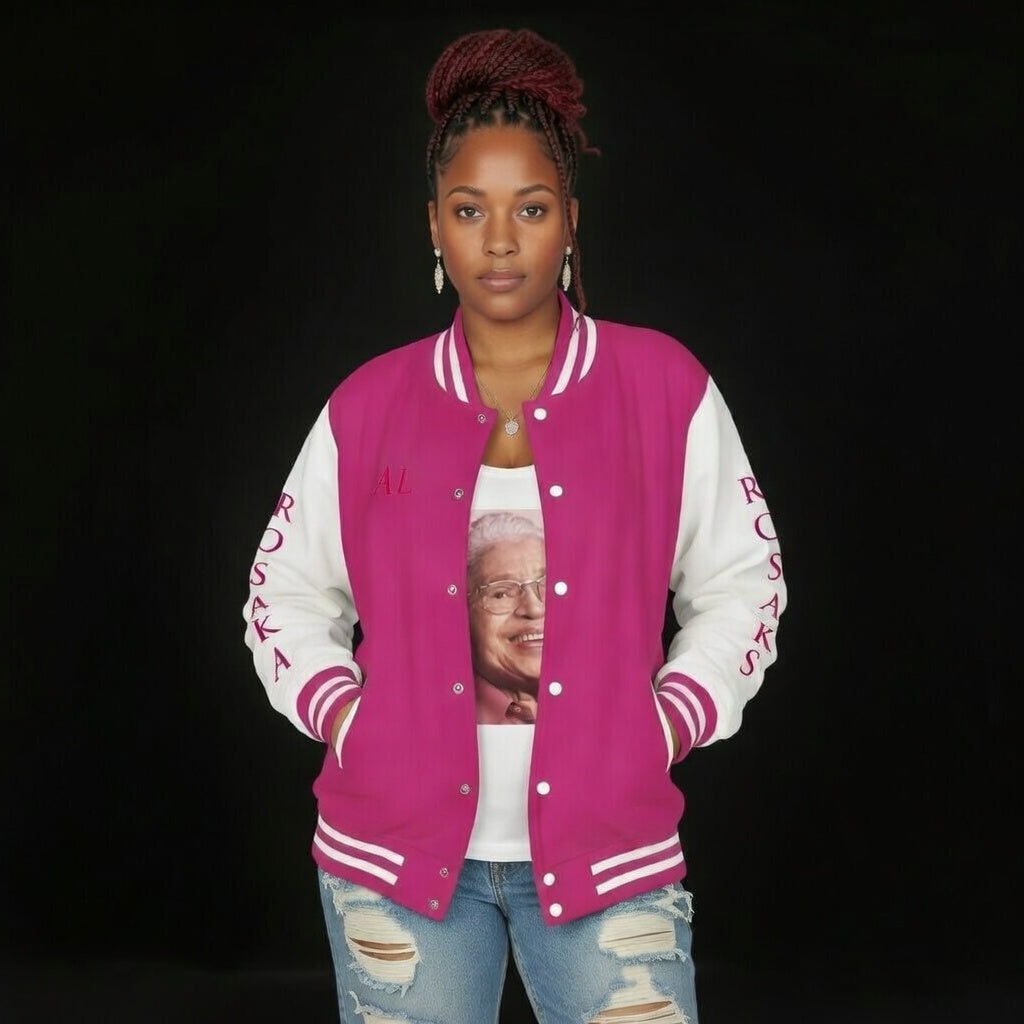 Rosa Parks Tribute Pink Letterman Jacket