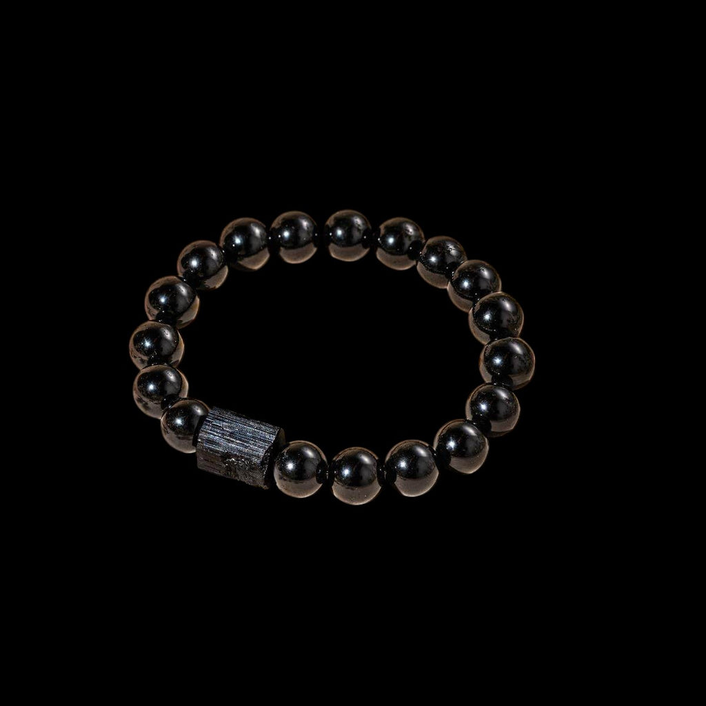 Habit Breaker - Black Obsidian & Tourmaline Bracelet by Conscious Items
