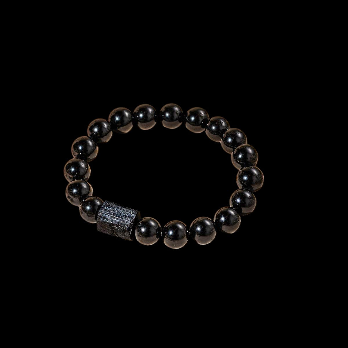 Habit Breaker - Black Obsidian & Tourmaline Bracelet by Conscious Items