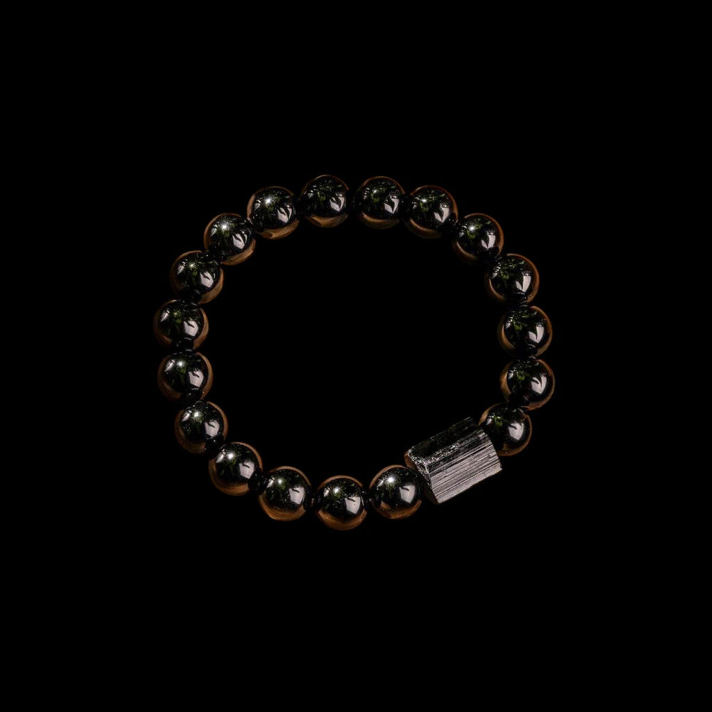 Habit Breaker - Black Obsidian & Tourmaline Bracelet by Conscious Items