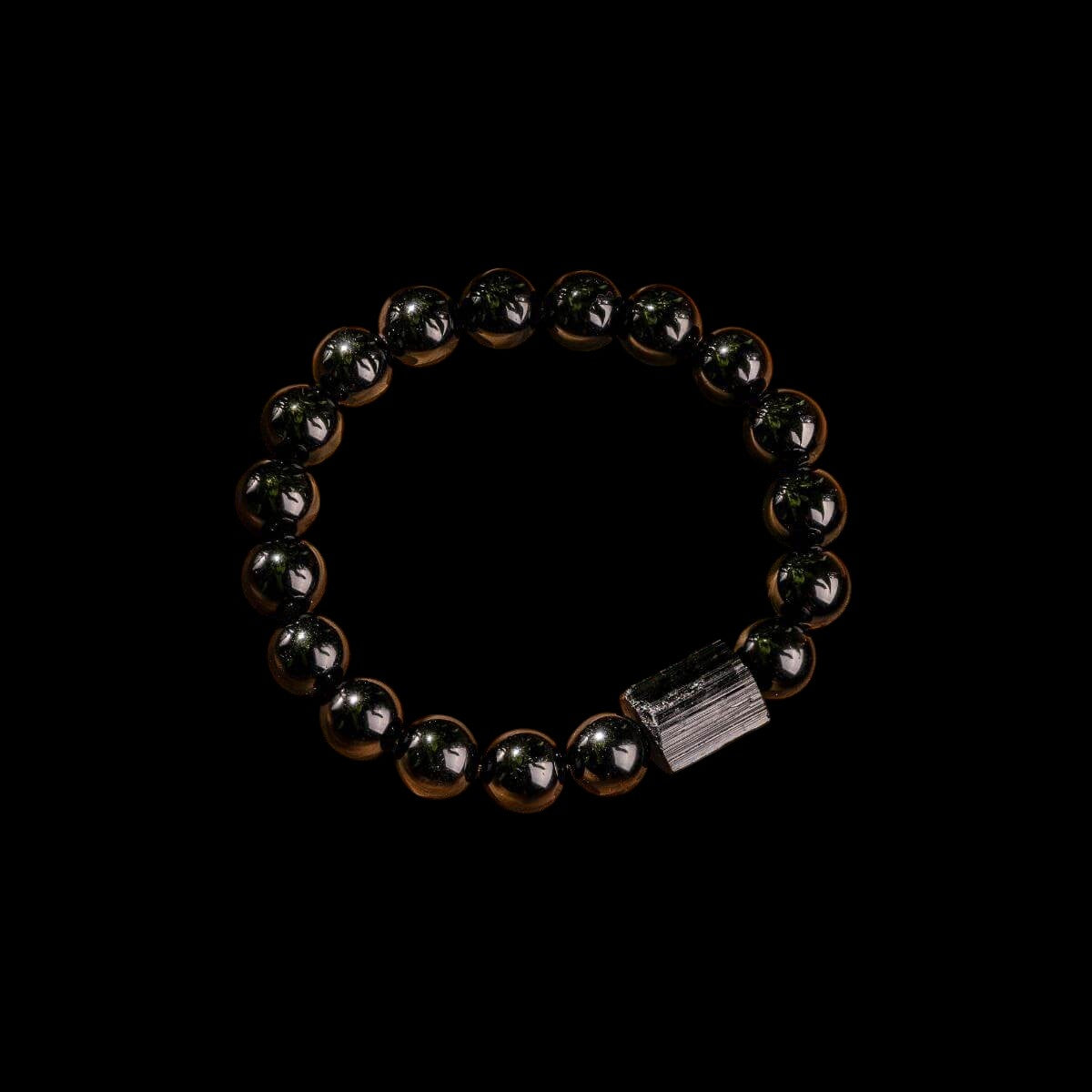 Habit Breaker - Black Obsidian & Tourmaline Bracelet by Conscious Items