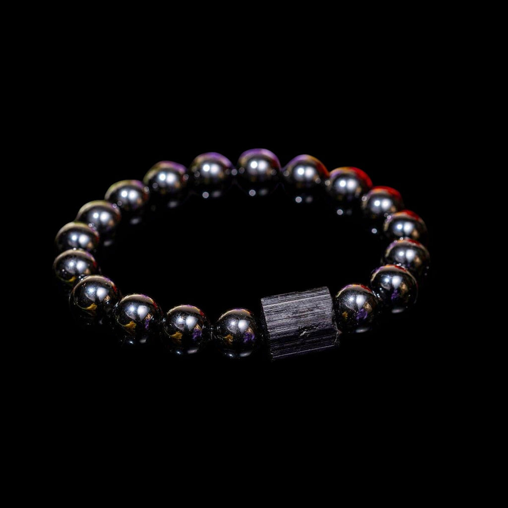 Habit Breaker - Black Obsidian & Tourmaline Bracelet by Conscious Items