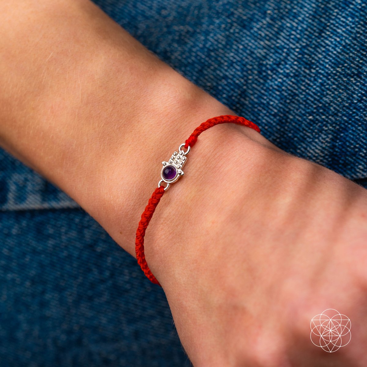 Hamsa Hand of Protection - Four-Strand Red String Bracelet by Conscious Items
